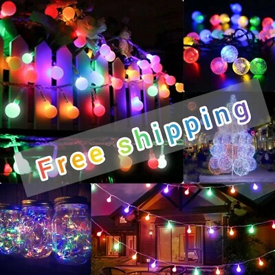 Christmas LED Party Lights String Gift Waterproof Function Garden Fairy Outdoor - Image 1 of 4