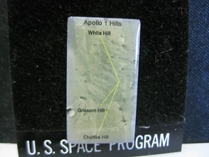 NASA Memorial Apollo 1 Hills Mars White Grissom Hat Lapel Pin - Picture 1 of 2