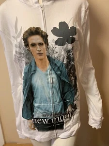 The Twilight Saga New Moonlight Hooded Zip White Sweatshirt ITA Size XL NWT - Picture 1 of 8