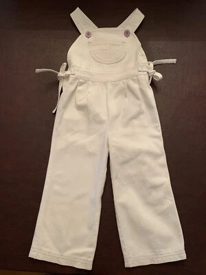 The little bicycle Overalls White Denim  3T Vintage USA - Image 1 of 4