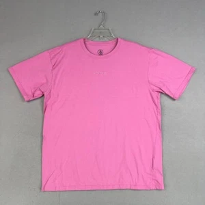 Volcom Shirt Adult Extra Large Pink Solid Graphic Tee Skater Surf Streetwear Y2K - Picture 1 of 15