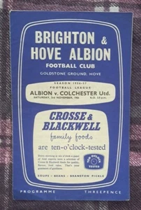 1956/57 Division Three South - BRIGHTON & HOVE ALBION v. COLCHESTER UNITED - Picture 1 of 1