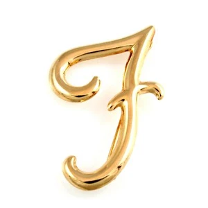 SPILLA INIZIALE LETTERA F IN ORO GIALLO 18 KT 4 grammi - Foto 1 di 1