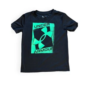 Under Armour Boys Kids T-Shirt Size 6, Green, Graphic Logo, Quick-Dry, Polyester - Picture 1 of 5