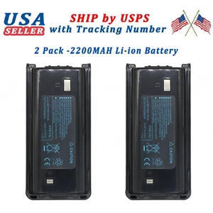2 x 2200mAh Li-ion battery for Kenwood KNB-45 KNB-45L KNB-45Li TK-2200 TK-3300 - Picture 1 of 7