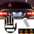 Funny Car LED Middle Finger Gesture Hand Light Lamp with Remote Back Window
