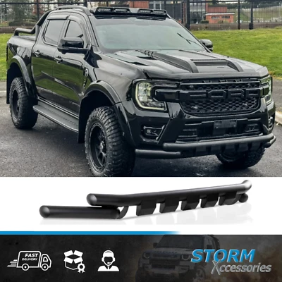 STX FOR FORD RANGER T9 2023 ON DOUBLE DECK V2 BLACK POWDER COAT FRONT SPOILER BAR