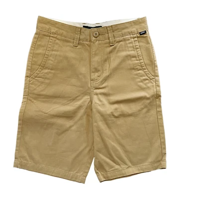VANS Off The Wall Boys 12 Authentic Chino Shorts 26in  Khaki Tan Brown - Image 1 of 4