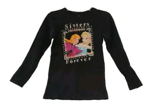 Disney Frozen 'Sisters' Girls Long Sleeve T-Shirt Blue Size XL - Picture 1 of 4