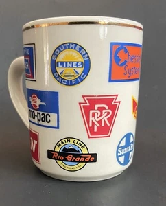 Railroad Train Logo Coffee Cup Mug With 15 Different Logos Union Pacific Amtrak - Picture 1 of 9