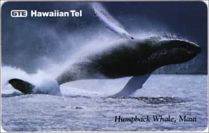 Rare Hawaii GTE Hawaiian Tel Phonecards Humpback Whale, Maui 20 $ - Picture 1 of 2