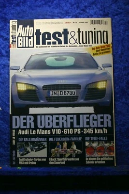 Auto Bild Test E Tuning 10/03 Audi R8 V10 BRABUS SL 6.3 Morgan Aero 8 - Immagine 1 di 2