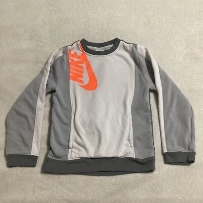 Suéter Nike Niños Bolsillo Pequeño Gris y Blanco Foto 1 de 4