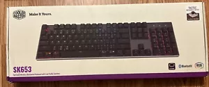 New Cooler Master SK653 Wireless Bluetooth Full Mechanical Gaming Keyboard Brown - Picture 1 of 11