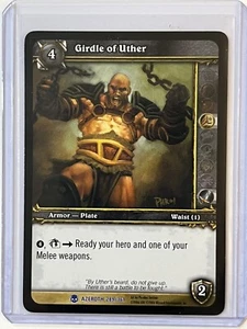 2006 World Of Warcraft GIRDLE OF UTHER Rare #289 Heroes Of Azeroth WoW NM/Mint - Picture 1 of 2