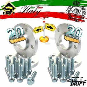 4 DISTANZIALI 20+20 mm 5x110 65.1 + 20 BULLONI PER JEEP RENEGADE & COMPASS tutte - Foto 1 di 4