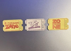 Rare Discovery Zone Arcade Tickets Lot Of 3 Generations Vintage 1990s - Picture 1 of 2