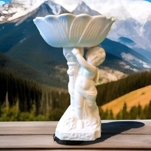 VINTAGE KERAMIK CHERUB KOMPOTT SEIFENSCHALE SOCKEL RUBENS MCM HOLLYWOOD REGENCY  - Bild 1 von 12