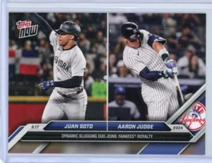 Tarjeta base 2024 Topps Now #713 Juan Soto/Aaron Judge New York Yankees - Imagen 1 de 2