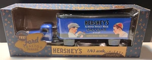 Vintage 1998 Ertl Collectibles Hershey's 1937 Ford Tractor Trailer 1/43 Diecast - Picture 1 of 11