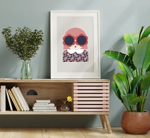 Impresión de arte de pared moderno de mediados de siglo Orla Kiely, impresión retro* Gafas de sol* - Imagen 1 de 2
