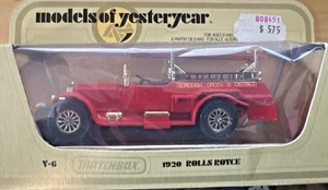 Matchbox Models of Yesteryear Y-6 & Y-7 1920 Rolls Royce Fire Engine rarer model - Picture 1 of 13