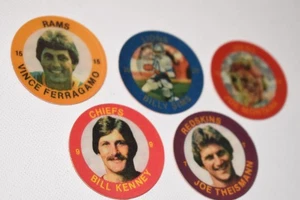 5 Lot 1984 - 7 Eleven Slurpee NFL Super Star Sports Coins Football Joe Montana + - Picture 1 of 4