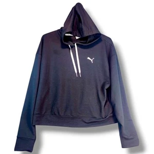 Puma Damen Crop Top Hoodie Sweatshirt Pullover Pulli schwarz Größe M - Bild 1 von 10
