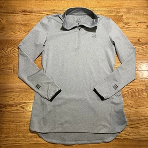 Schleier Spark Shirt Damen mittelgrau Performance 1/4 Zip Tunika Pullover Stehkragen - Bild 1 von 10