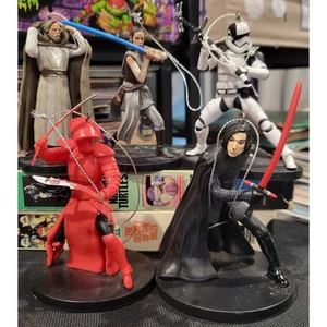 Disney Star Wars Set of 5 Cake Toppers/Ornament Figures Rey Luke Skywalker More - Picture 1 of 8