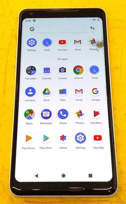 ⭐️⭐️⭐️⭐️⭐️ **DEFECTIVE** Cell Phone Verizon Google Pixel 2 XL 64GB White - Image 1 of 4