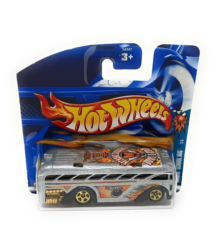 Hot Wheels n. 59/2002 Surfin School Bus carta corta argento Malesia - Immagine 1 di 1