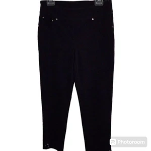 Ruby Rd. Black Stretch Dress ankle Pants women's Size 10 - Picture 1 of 8