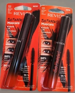 2x Revlon So Fierce Mascara Extended Lift Volumize 701 Blackest Black NEW SEALED - Picture 1 of 1