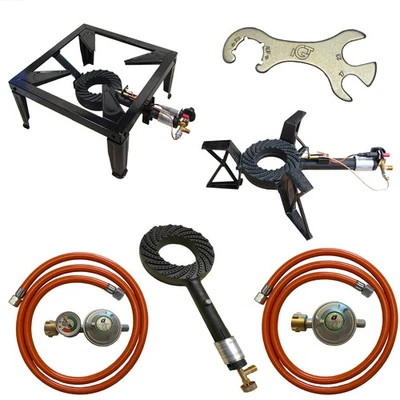 10,5 KW 2m Schlauch 3/4 Fuß Gasbrenner Gaskocher Hockerkocher Gas Kocher Camping - Bild 1 von 4