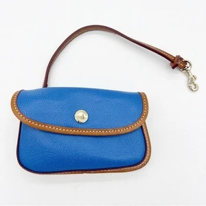 Dooney & Bourke Blue Leather Wristlet - Picture 1 of 5