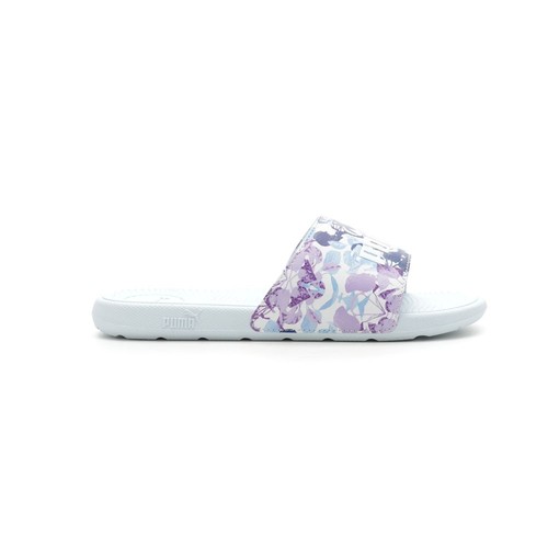 PUMA Cool Cat 2.0 First Frost Slide Ragazze Blu Viola Bianco Casual Sand
