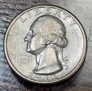 1932-D Washington Quarter Nice White XF/AU CHRC - Picture 1 of 2