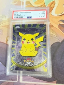PSA 6 Pikachu Chrome Foil #25 2000 Topps Chrome Pokemon T.V.  - Bild 1 von 2