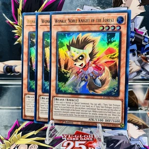 3x Yugioh Playset Wonko, Noble Knight of the Forest BLMM-EN035 Ultra Rare NM - Picture 1 of 1