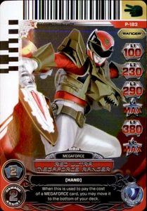 Power Rangers ACG Promo Card Holo P-183 Red Ultra Megaforce Ranger - Picture 1 of 2