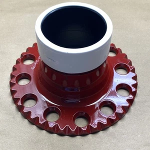 SINGLE RED 6 LUG R6-5X5.5/135 KNOCK OFF LOWRIDER WIRE WHEEL ADAPTER - Picture 1 of 8