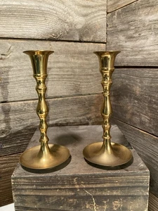 6” Brass Candleholders Set Made In India - Picture 1 of 4