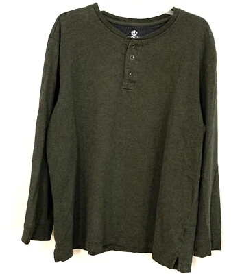 Camisa Covington Para Hombre Talla XL Verde Oscuro L/S Henley Pullover Informal Cabincore Z1 Foto 1 de 4