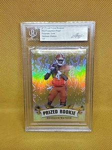 2017 Leaf Prized Rookie⚡️Deshaun Watson⚡️Pre-production Proof⚡Prismatic Gold⚡1/1 - Picture 1 of 2
