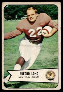 1954 Bowman #43 BUFORD LONG New York Giants RC LOW GRADE - Picture 1 of 2
