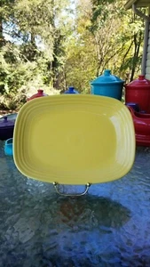 rectangular rectangle SERVING PLATTER PLATE sunflower yellow FIESTA 12" NEW - Picture 1 of 4