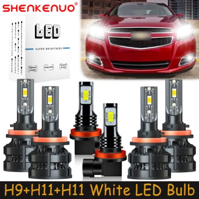 For Chevy Malibu 2006-2012 Combo LED Headlights Bulbs High Low Beam Fog Light Z8 - Image 1 of 4