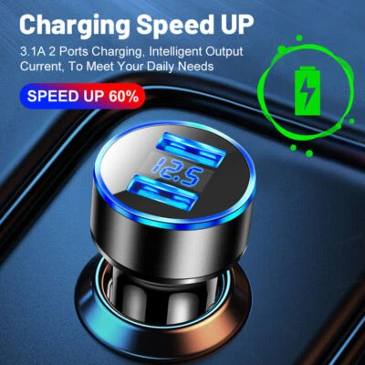 Enchufe USB para coche, Cargador Rápido para Telefono, Adaptador de corriente US Foto 1 de 4