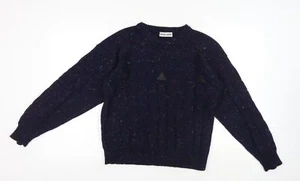 Pierre Cardin Men's Blue Pullover S Cable-Knit Wool - Picture 1 of 12